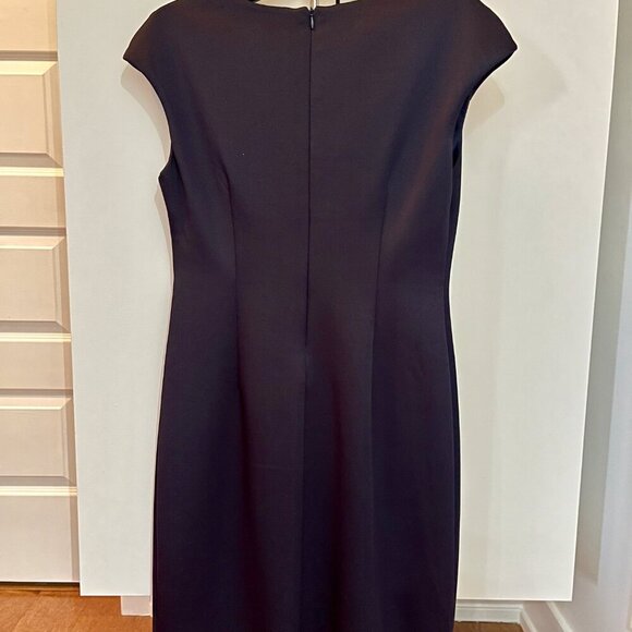 Connected Apparel Navy Blue Sheath Dress with Gold Embroidered Design – Sz 8 #49 - Picture 2 of 6